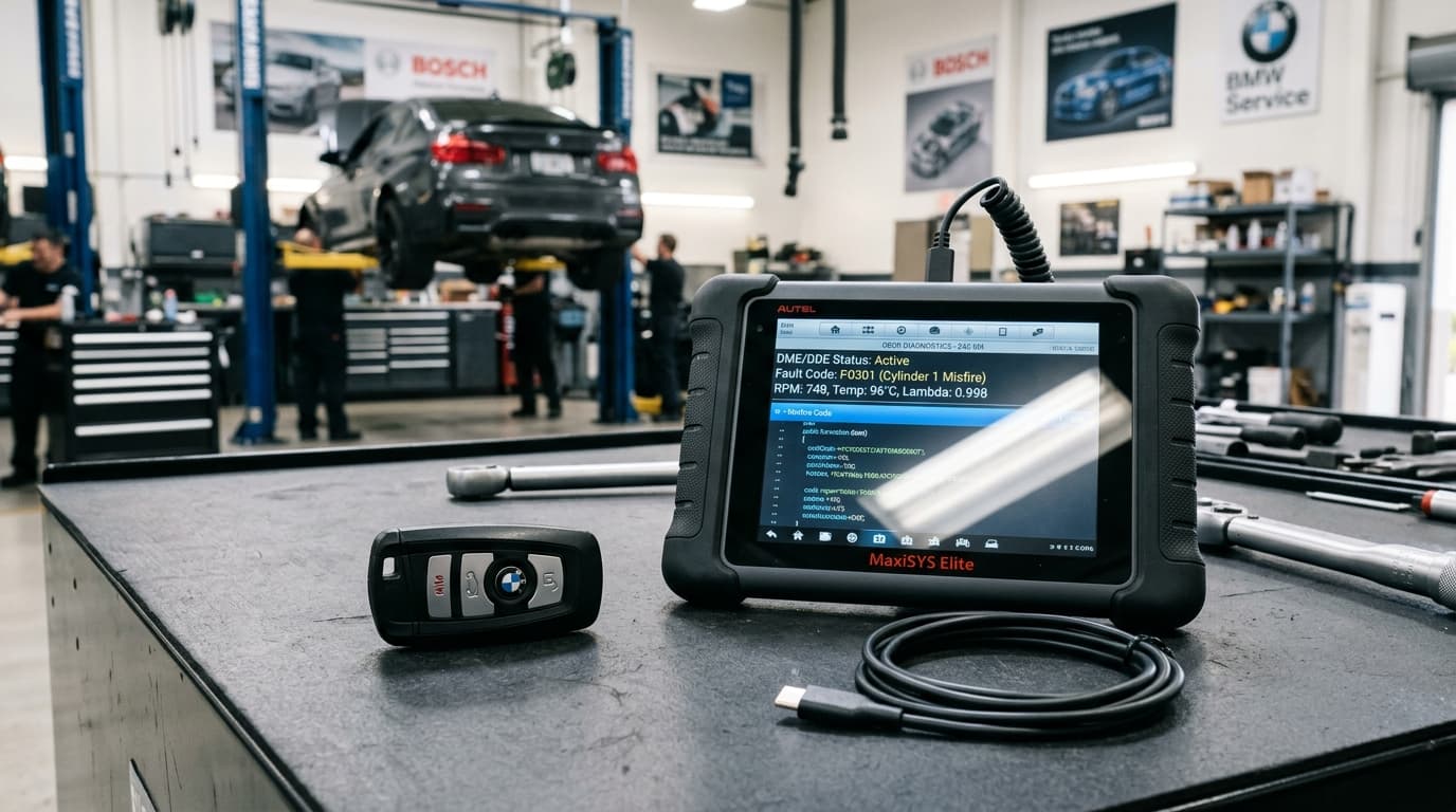 BMW BDC2 Autoschlüssel Programmierung auf einem Diagnose-Tablet