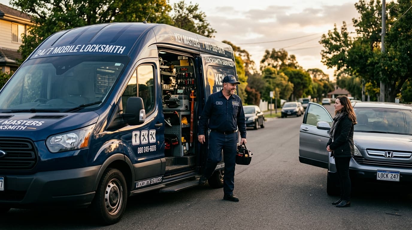 Mobiler Schlüsseldienst hilft Kunden vor Ort