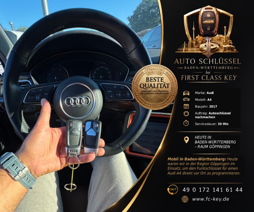 Smart Key einlernen Audi A4 in Heidelberg